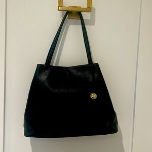 Furla Italy Leather Bucket Bag Black Orig $435